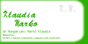 klaudia marko business card